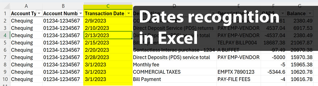 excel not recognizing dates